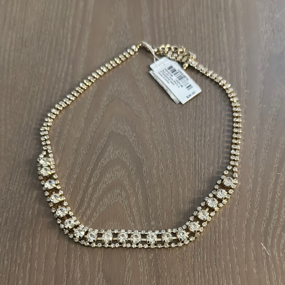 Elegant Gold and Silver Choker Necklace
